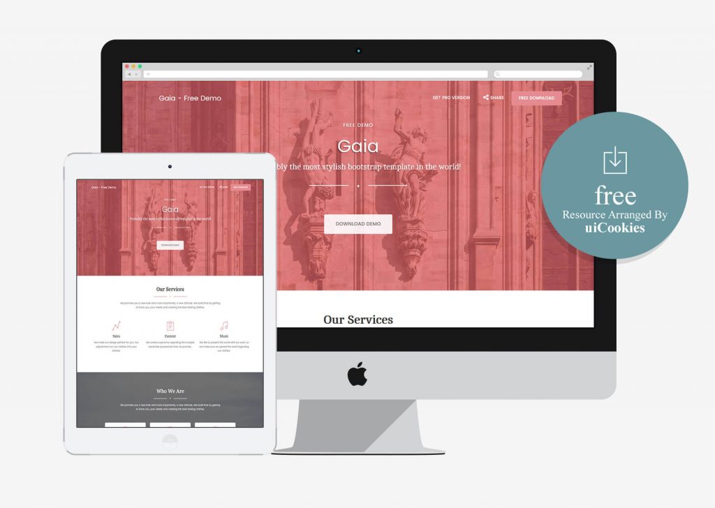 Gaia - HTML5 Free Bootstrap Website Theme