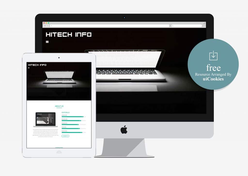 Hitech Info - Free Corporate Bootstrap Responsive Website Template