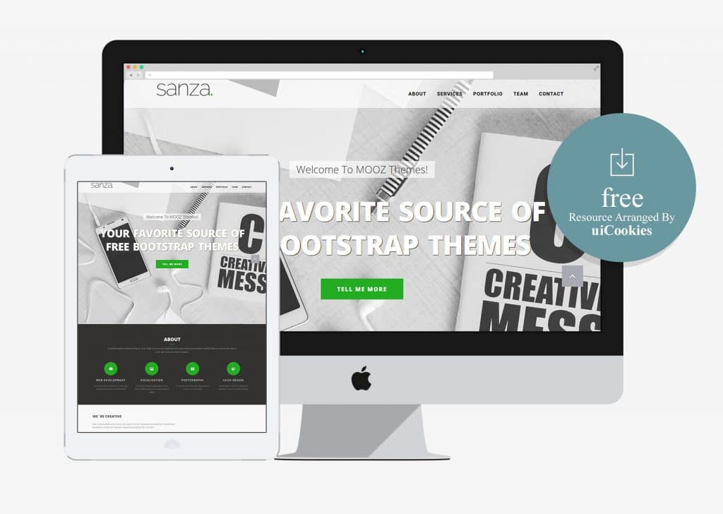 Sanza - Responsive Website Using Bootstrap Website Template