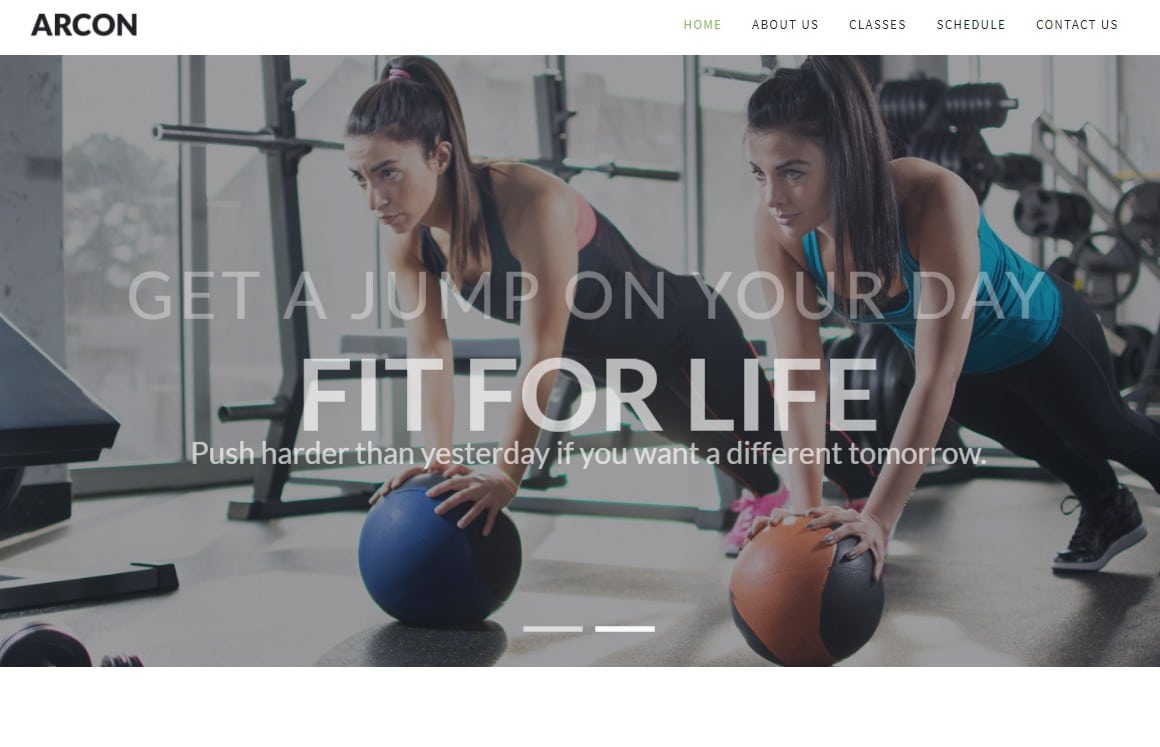 arcon-fitness-website-templates