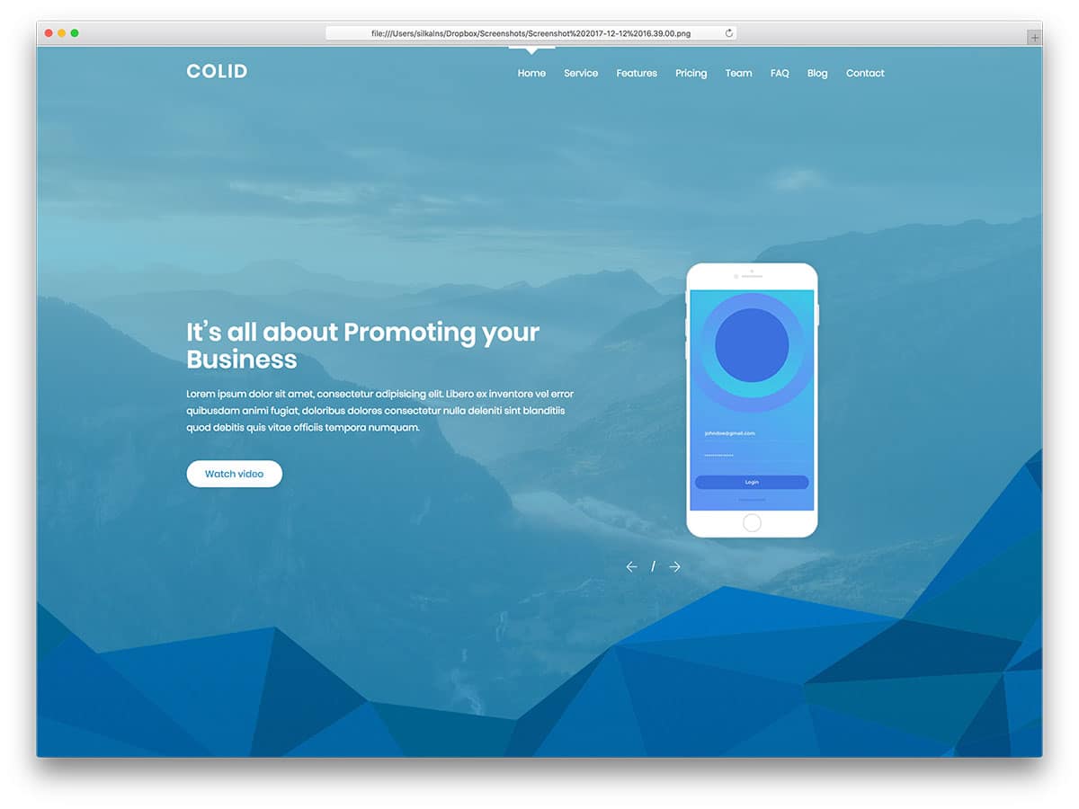 colid-free-landing-page-templates