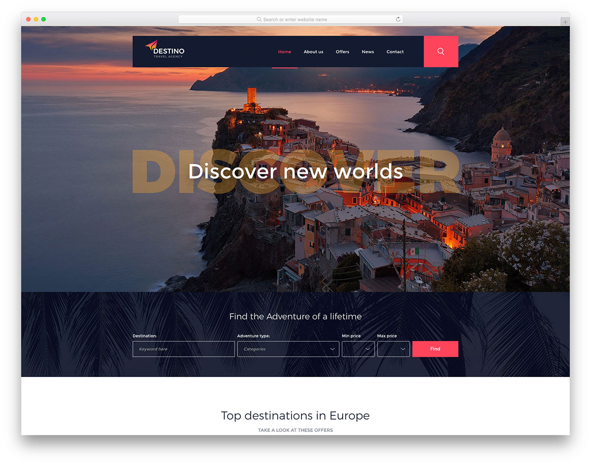 Free Travel Website Templates FREE PRINTABLE TEMPLATES