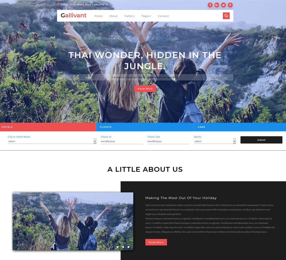20 Best Free Travel Website Templates With Full Of Colors 2018 uiCookies