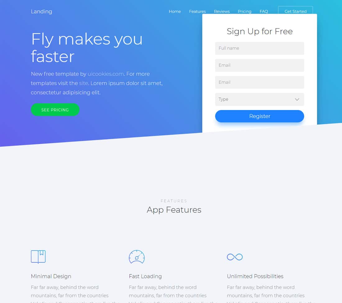 48 Best Free Landing Page Templates With Conversion Centered Design 2020