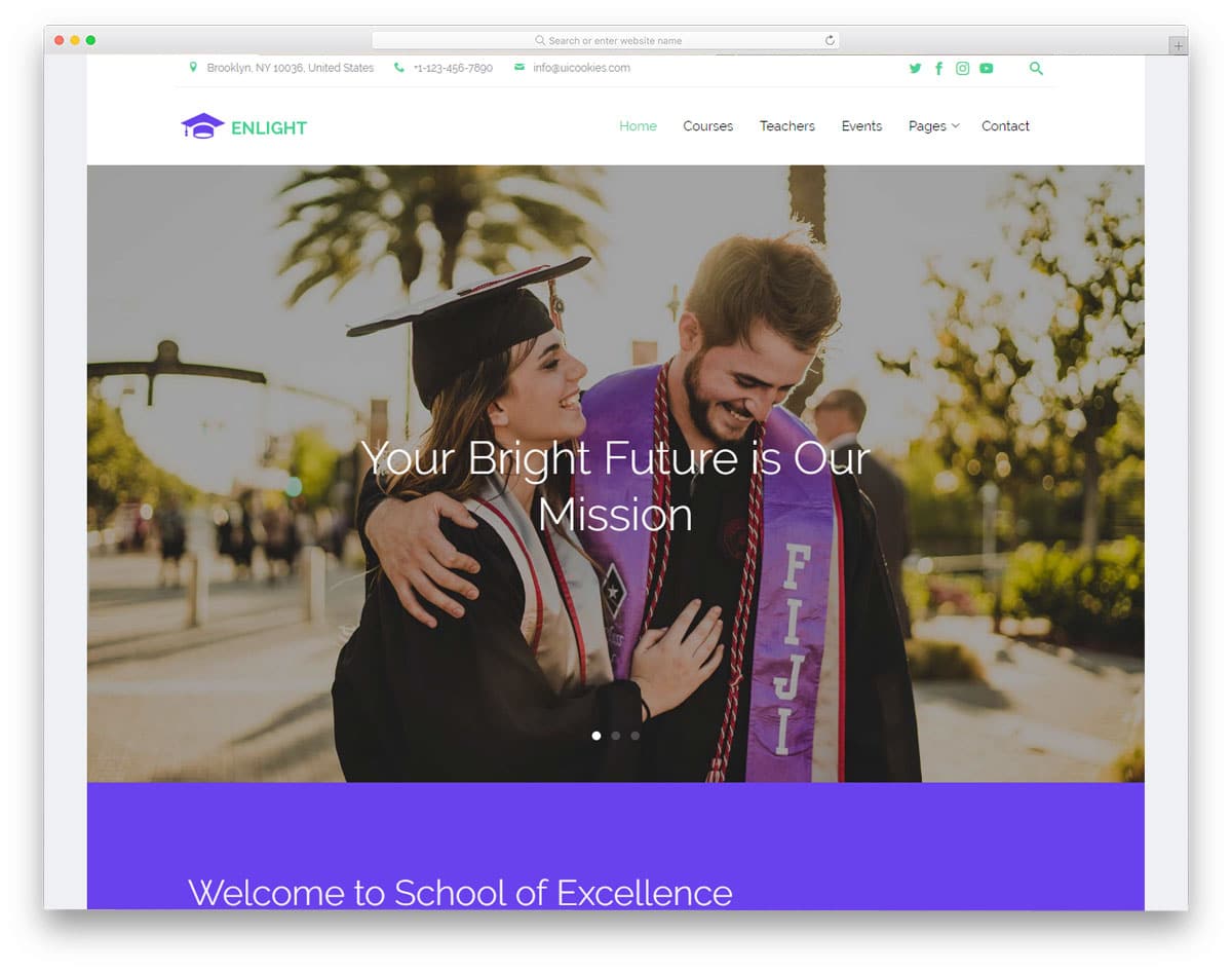 free education website template