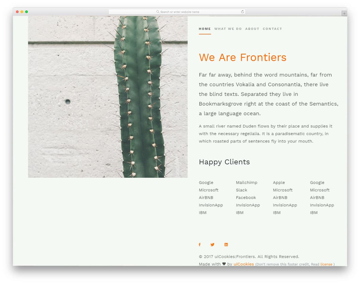 frontiers-free-portfolio-website-templates