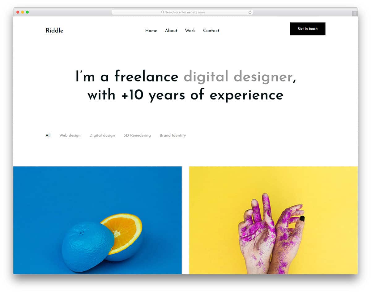 riddle-free-portfolio-website-templates
