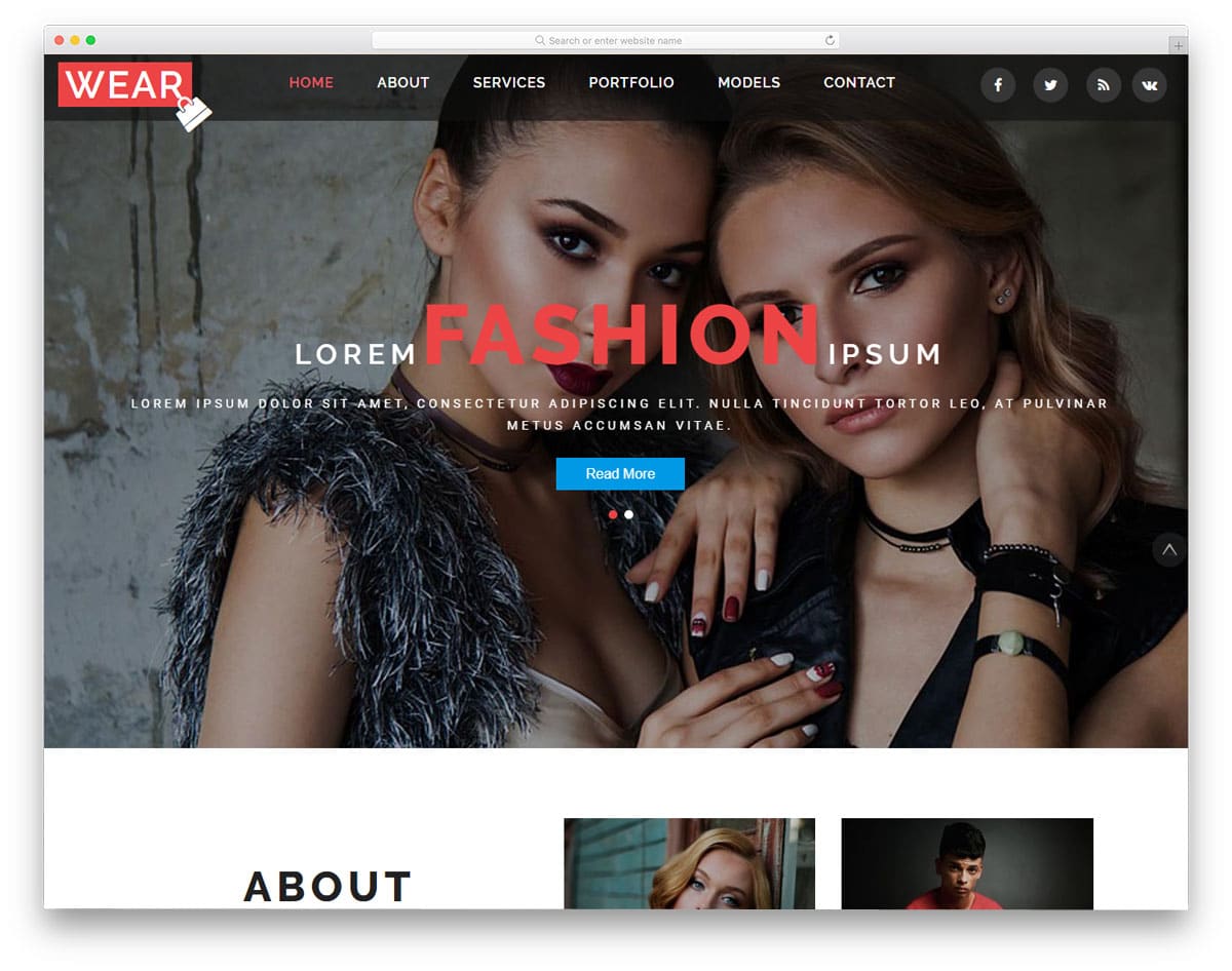 Free Clothing Web Template For Your Needs