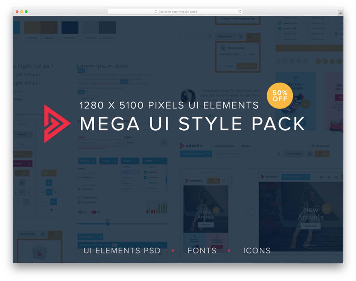 Mega-UI-Style-Pack-free-ui-kits