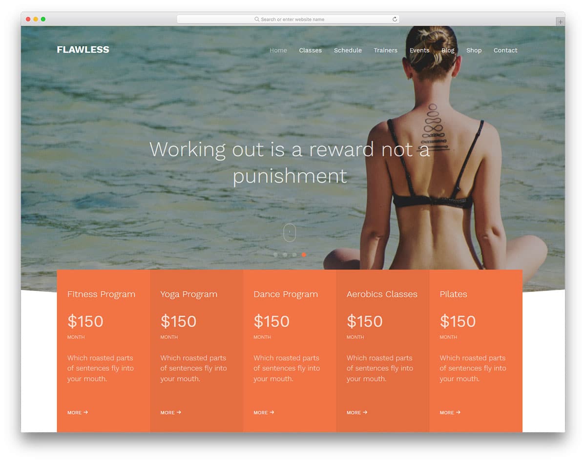 flawless-free-fitness-website-templates