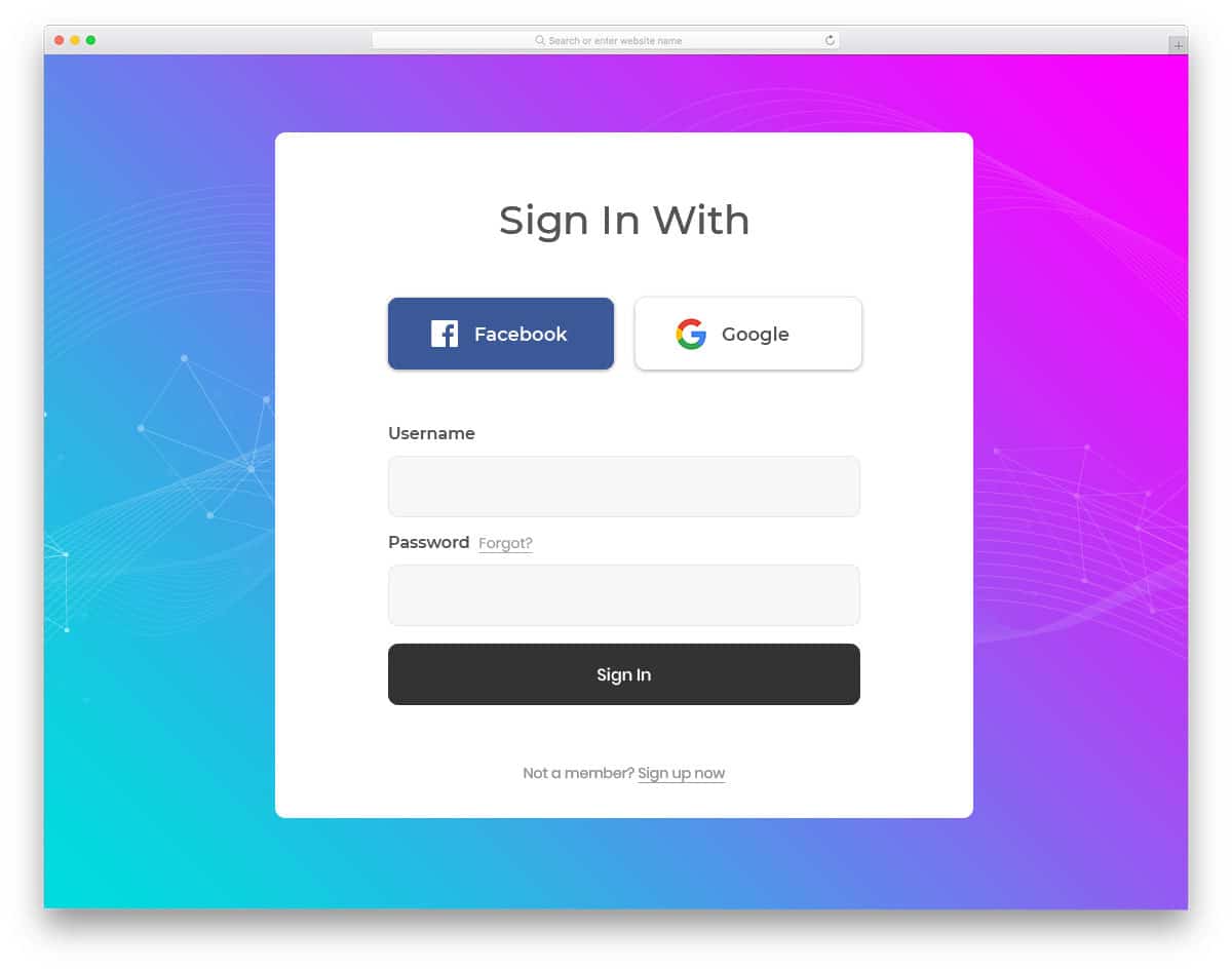 Html Login Form Template from uicookies.com