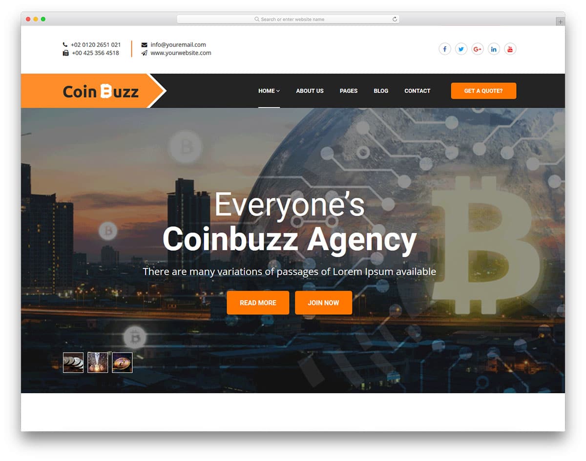 coinbuzz-free-finance-website-templates
