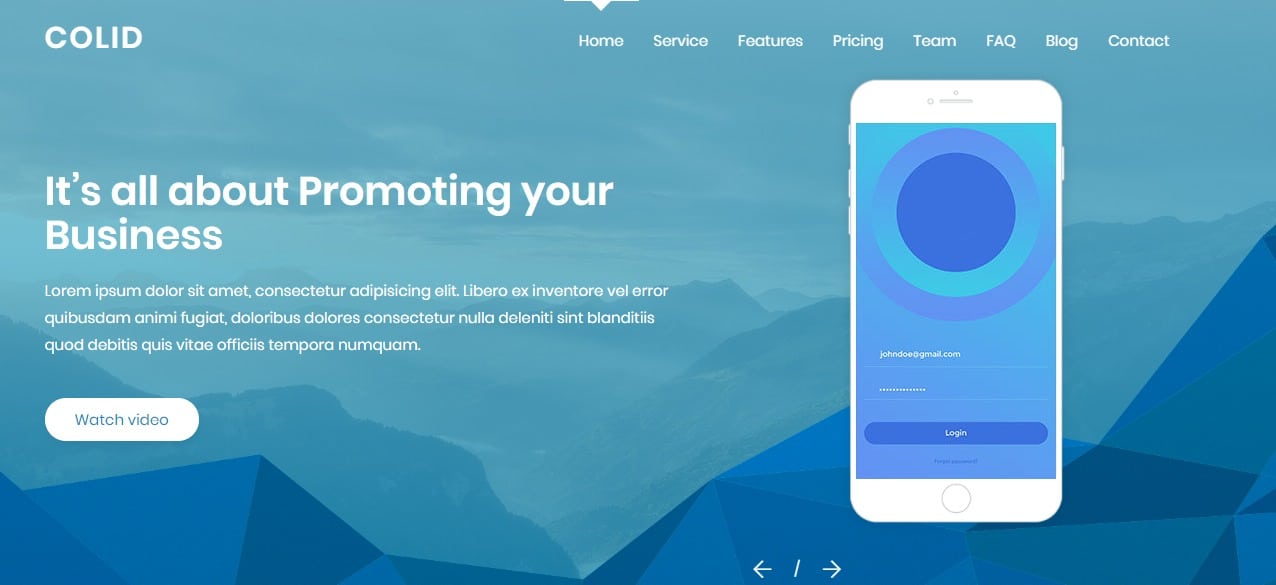 colid-mobile-app-landing-template