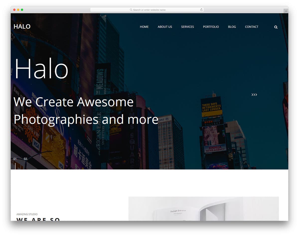 halo-free-minimal-website-templates