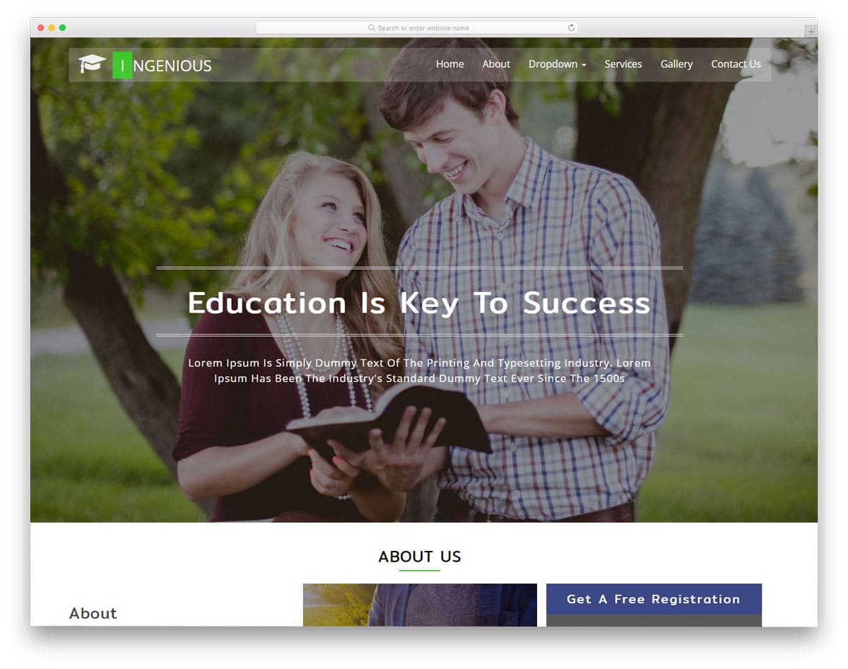 20 Free School Website Templates For Millennial Students