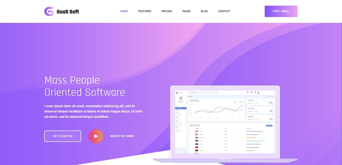 gaas-mobile-app-landing-page-template