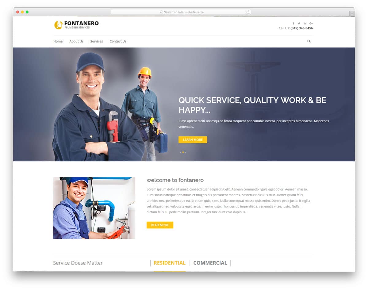 fontanero-free-industrial-website-templates