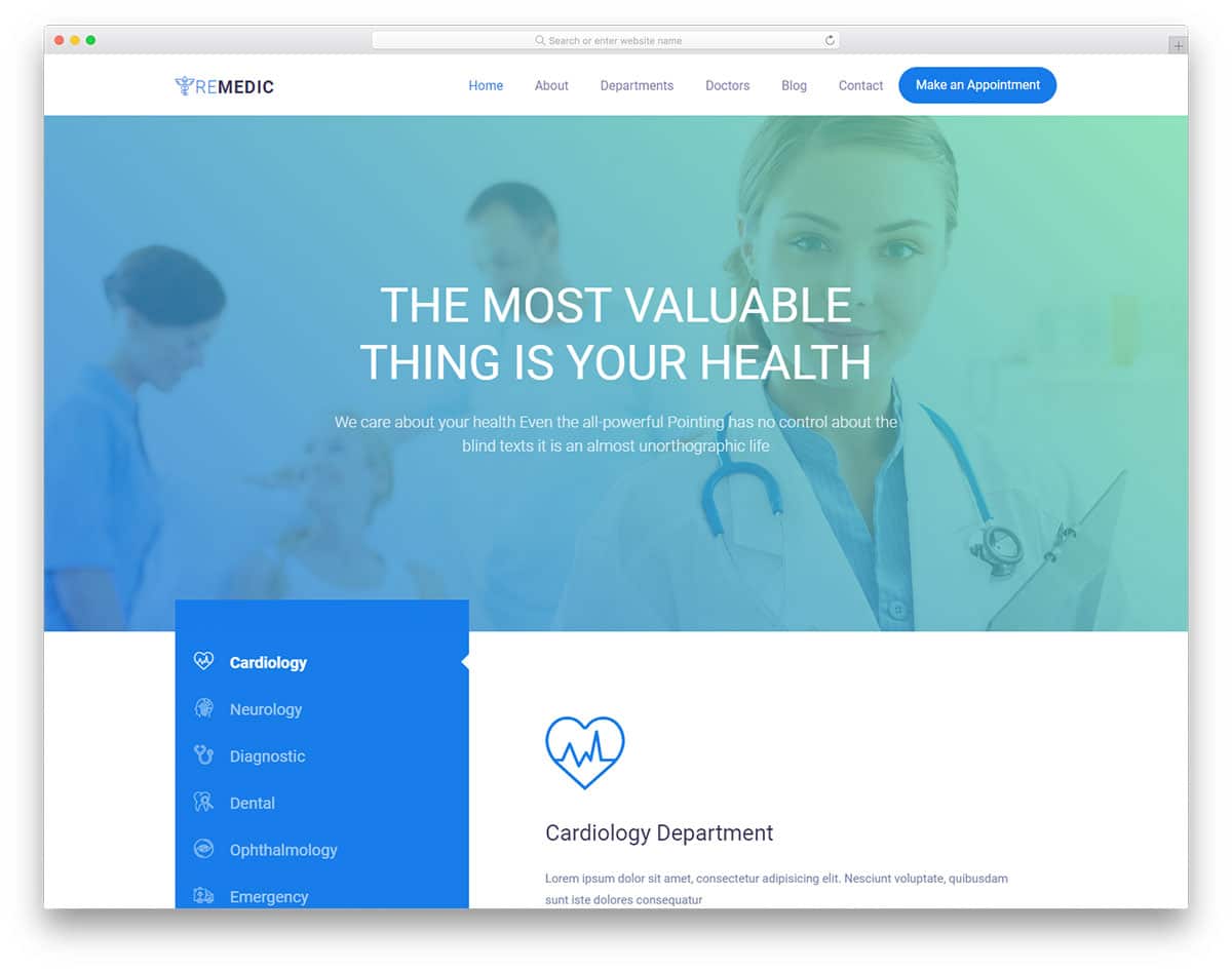 remedic-free-doctor-website-templates