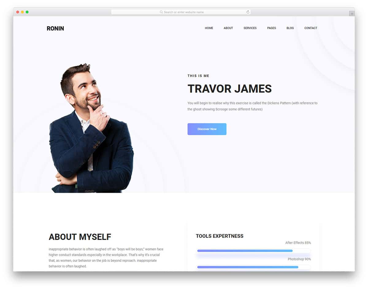 17 free bootstrap html resume templates for personal cv website 2019