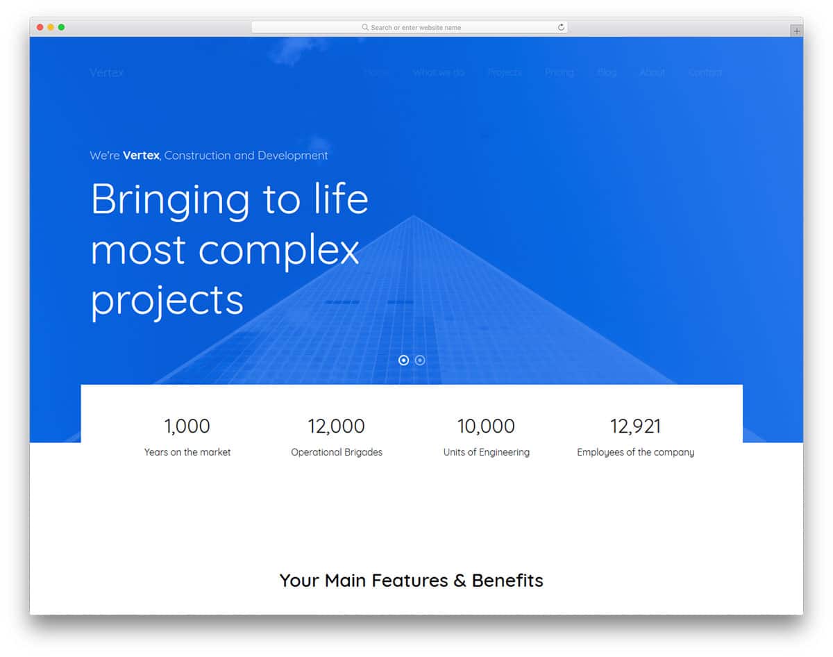 vertex-free-industrial-website-templates
