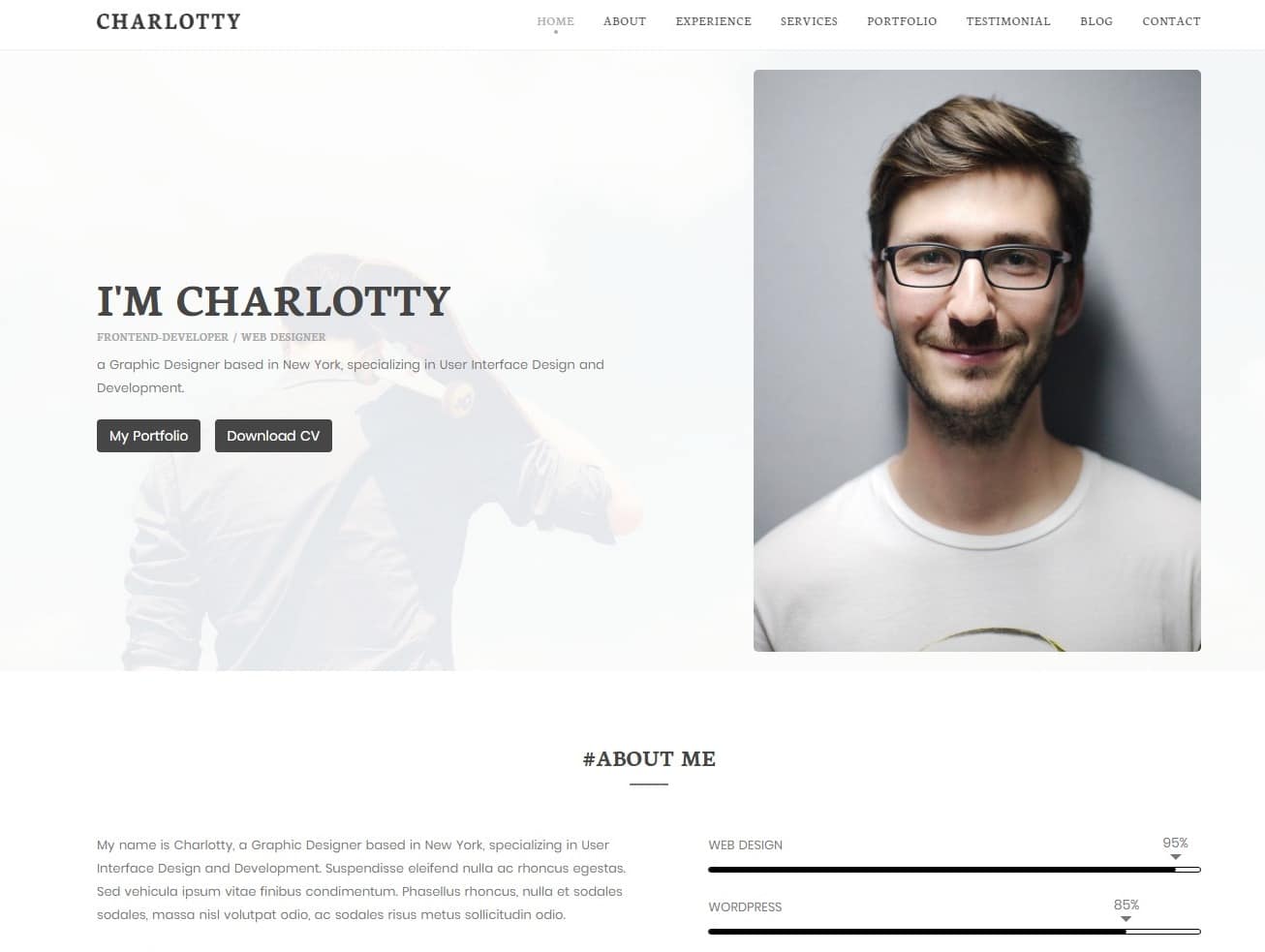 charlotty simple website template