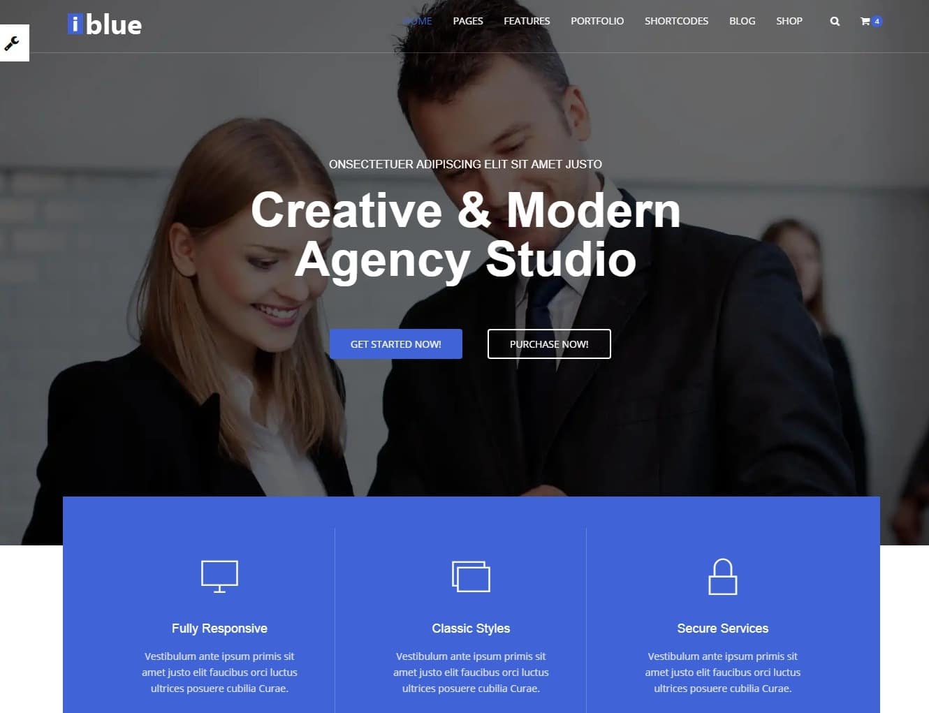 iblue simple website template