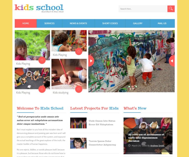 35+ Free Kindergarten Website Template Based on Bootstrap
