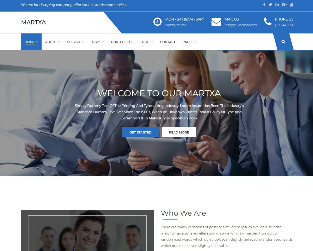 martxa transportation website template