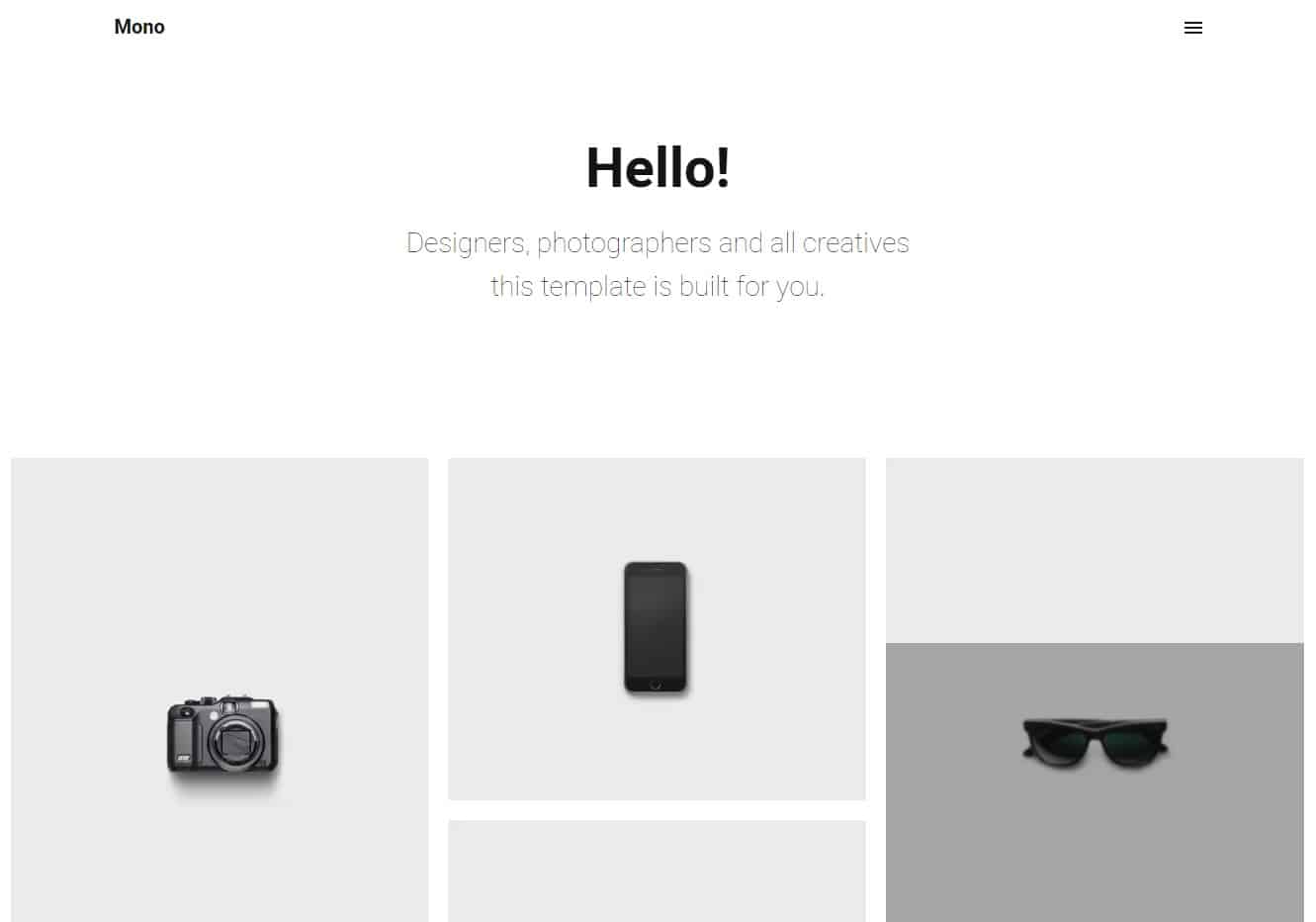 mono simple website template