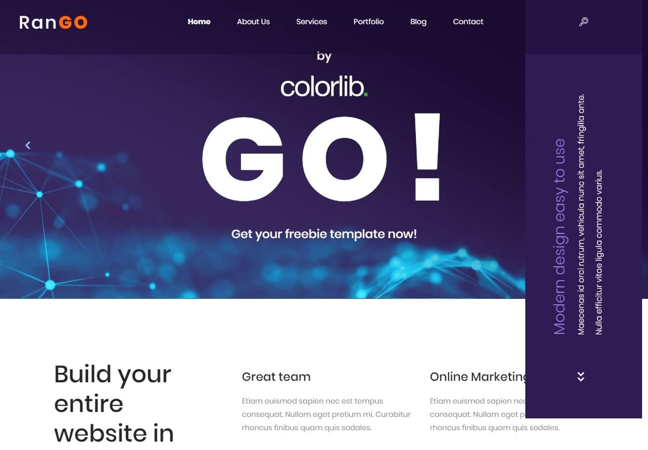 rango transportation website template