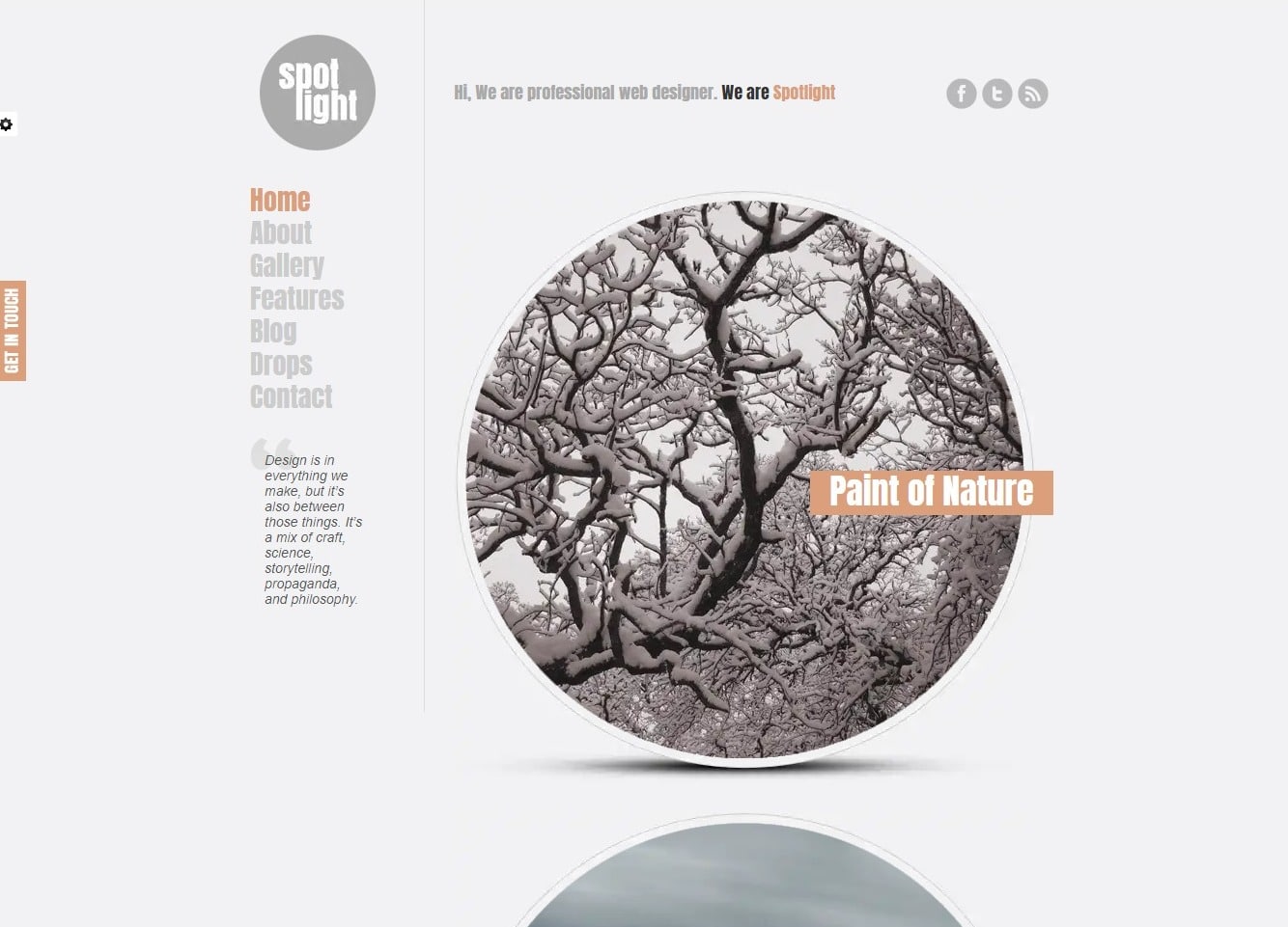 spotlight simple website template