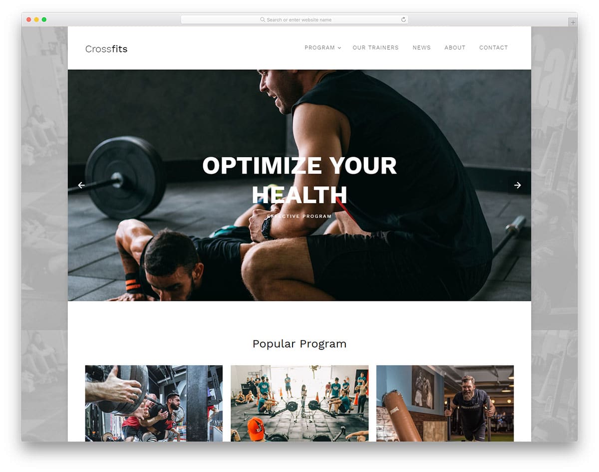 crossfits-free-clean-website-templates