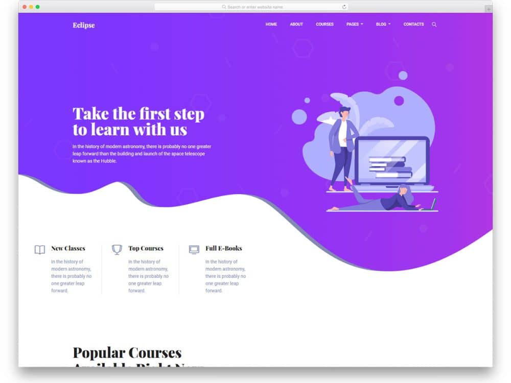 25 Free Bootstrap Education Templates For Online Course Offering Sites