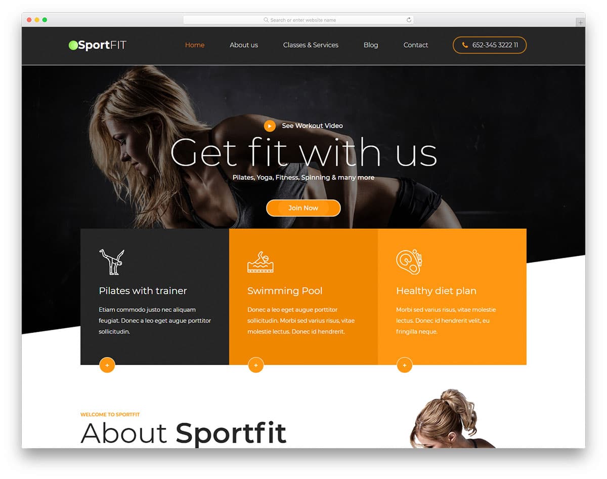 sportsfit-free-yoga-website-templates
