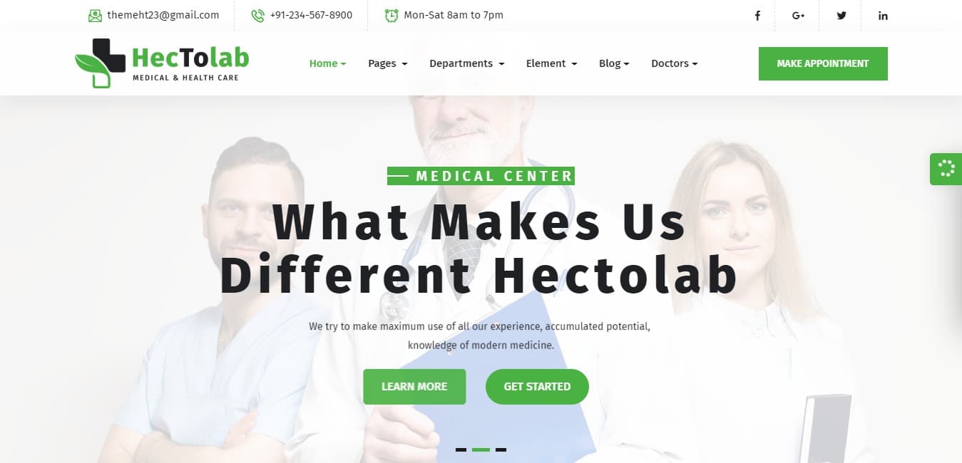 Hectolab Medical Health Multipurpose HTML5 Template