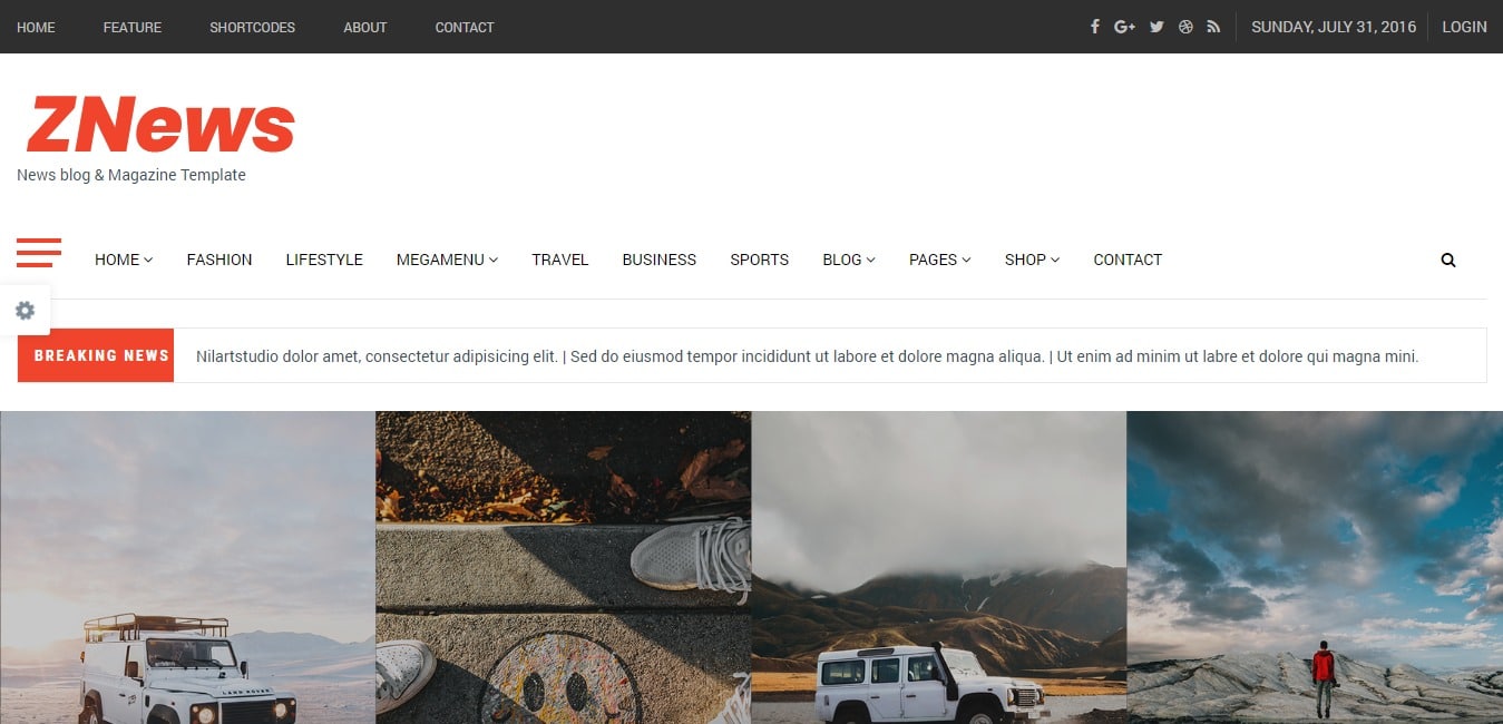 Znews 3 HTML Magazine Template