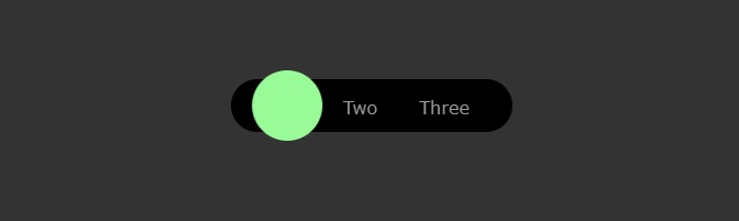Animated switch for radio buttons css only