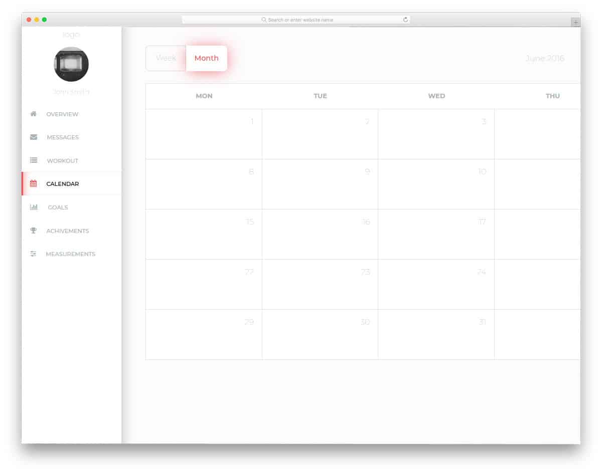 35 Cool CSS calendar Inspiration For Your Web And Mobile Applications