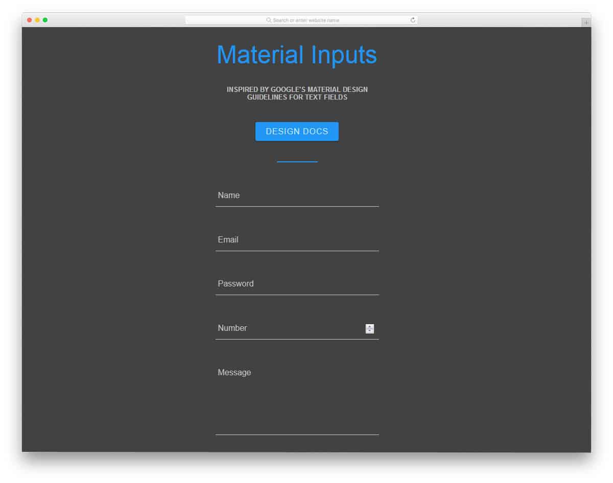 CSS-only-Material-Inputs