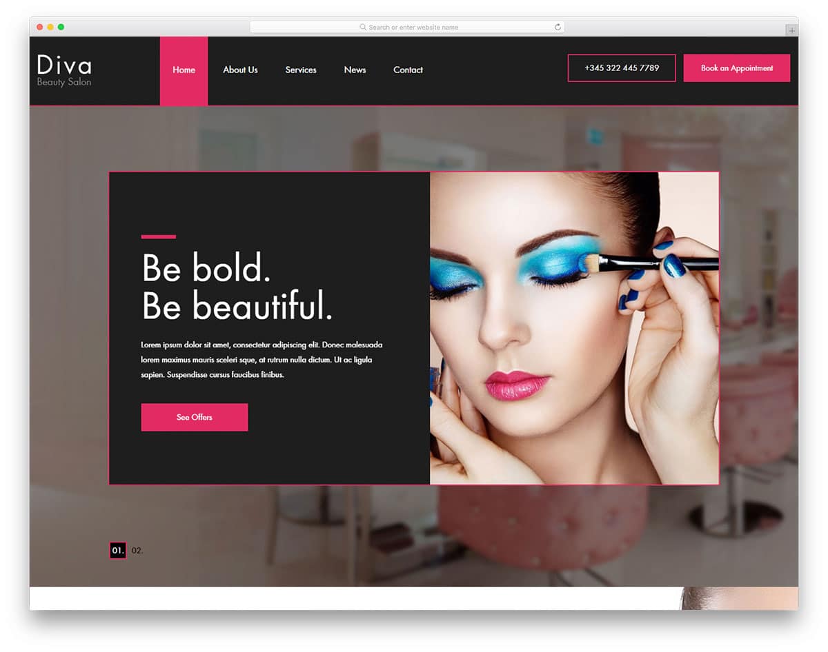 Free Website Templates For Beauty Salon Printable Templates