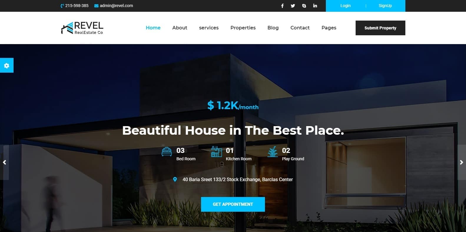revel-real-estate-website-template