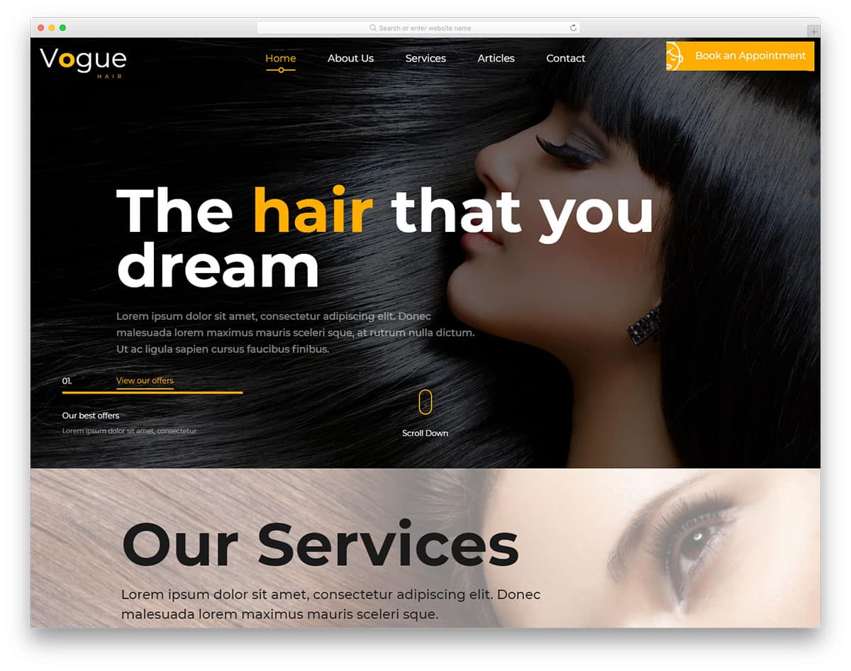 37 Properly Groomed Free Hair Salon Website Templates 2020
