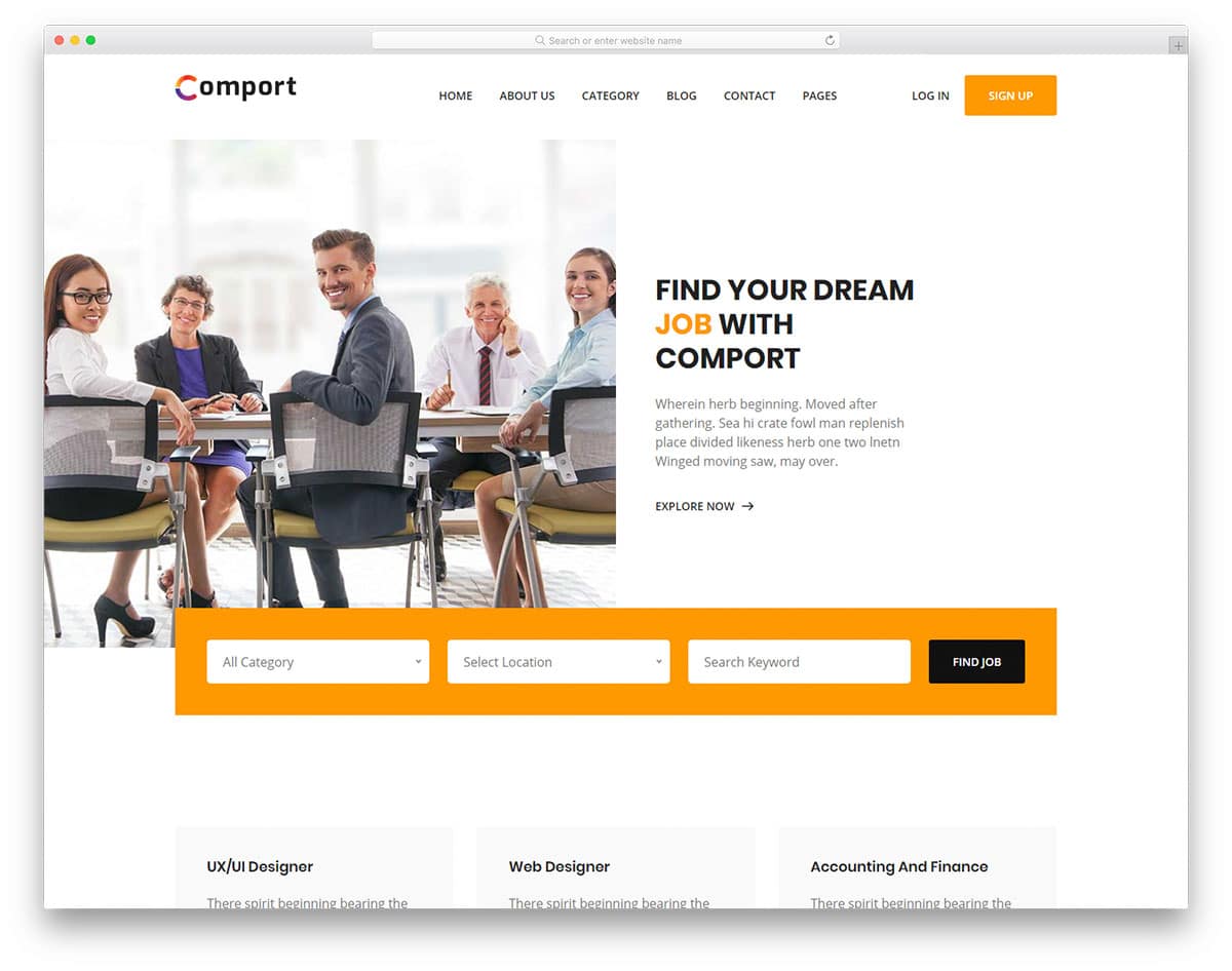 comport-free-directory-website-templates