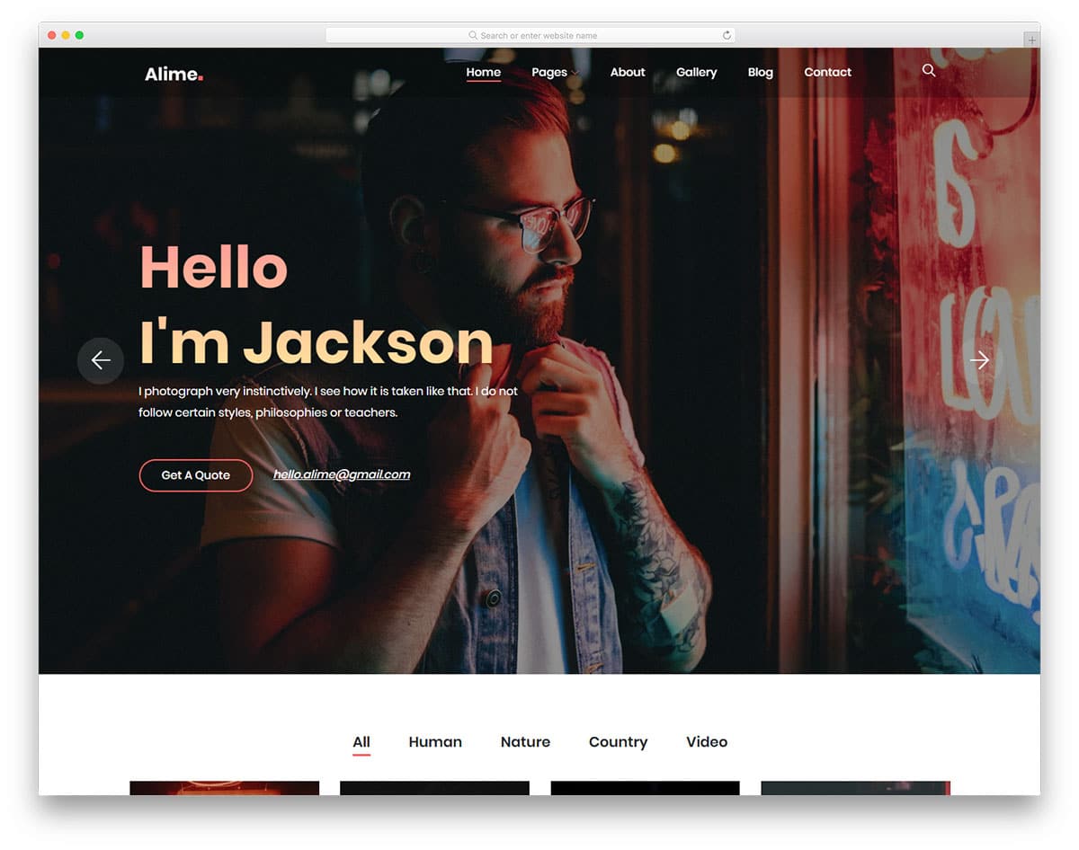 Bootstrap Personal Website Template from uicookies.com