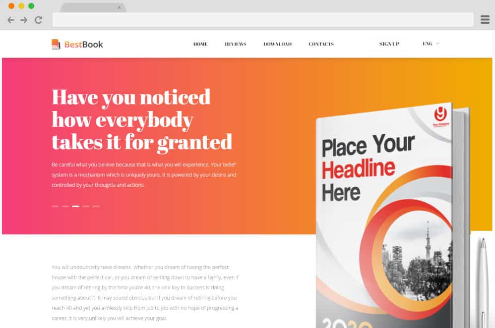 Author Website Template Free Download