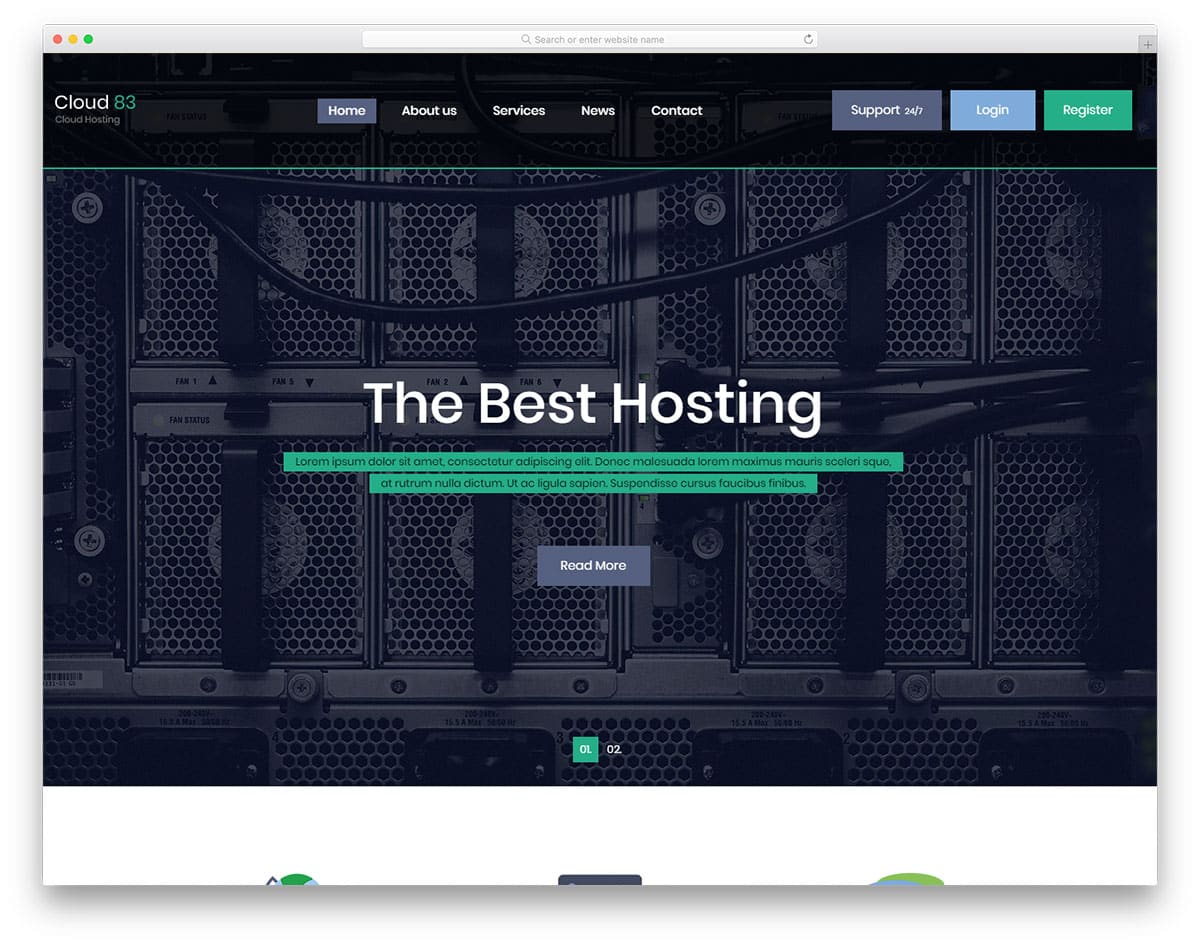 36 Free Hosting Website Templates To Attract Website Owners 2021