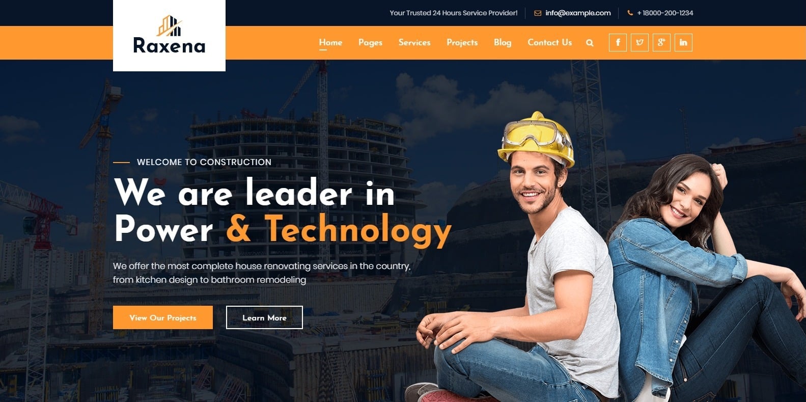 raxena-construction-website-template