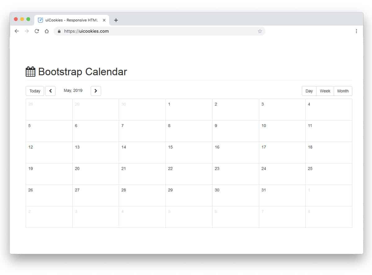 simple and flexible calendar design