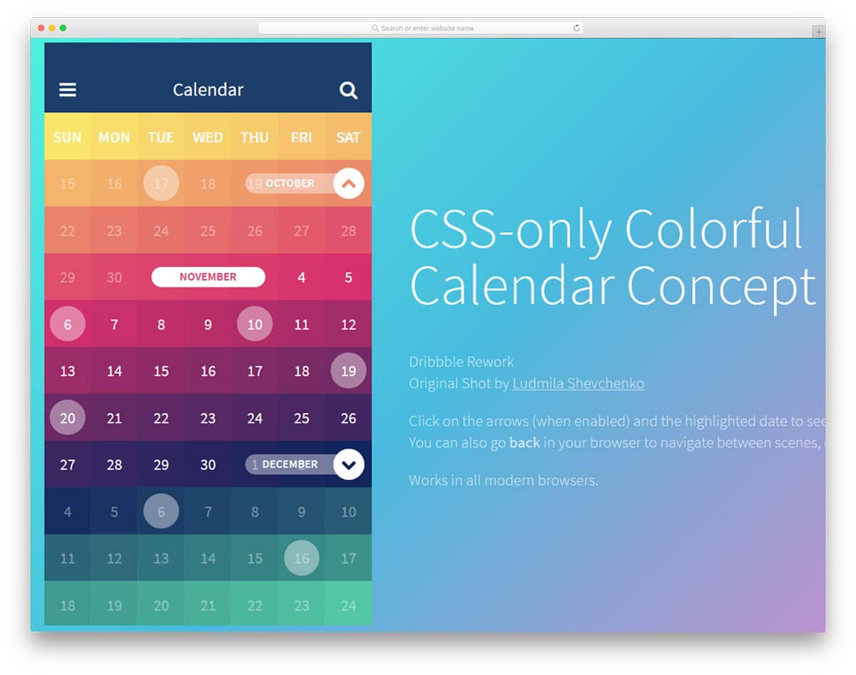 designer friendly colorful calendar