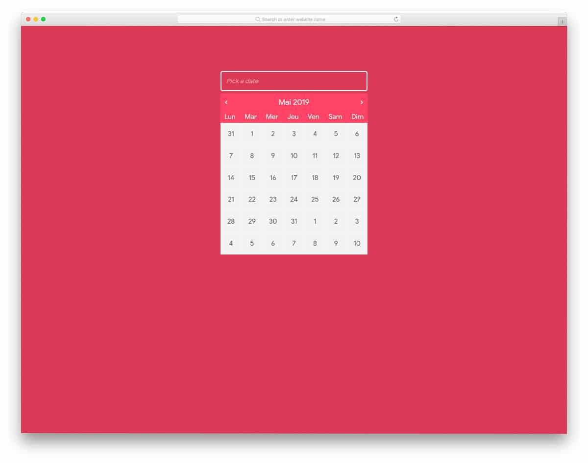 simple single click bootstrap datepicker examples